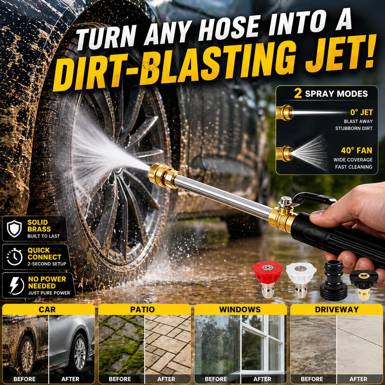 💥 LAST DAY 50% OFF🚿 One Tool. Every Mess Gone.Cars. Patios. Driveways. Gutters. Done in Minutes.