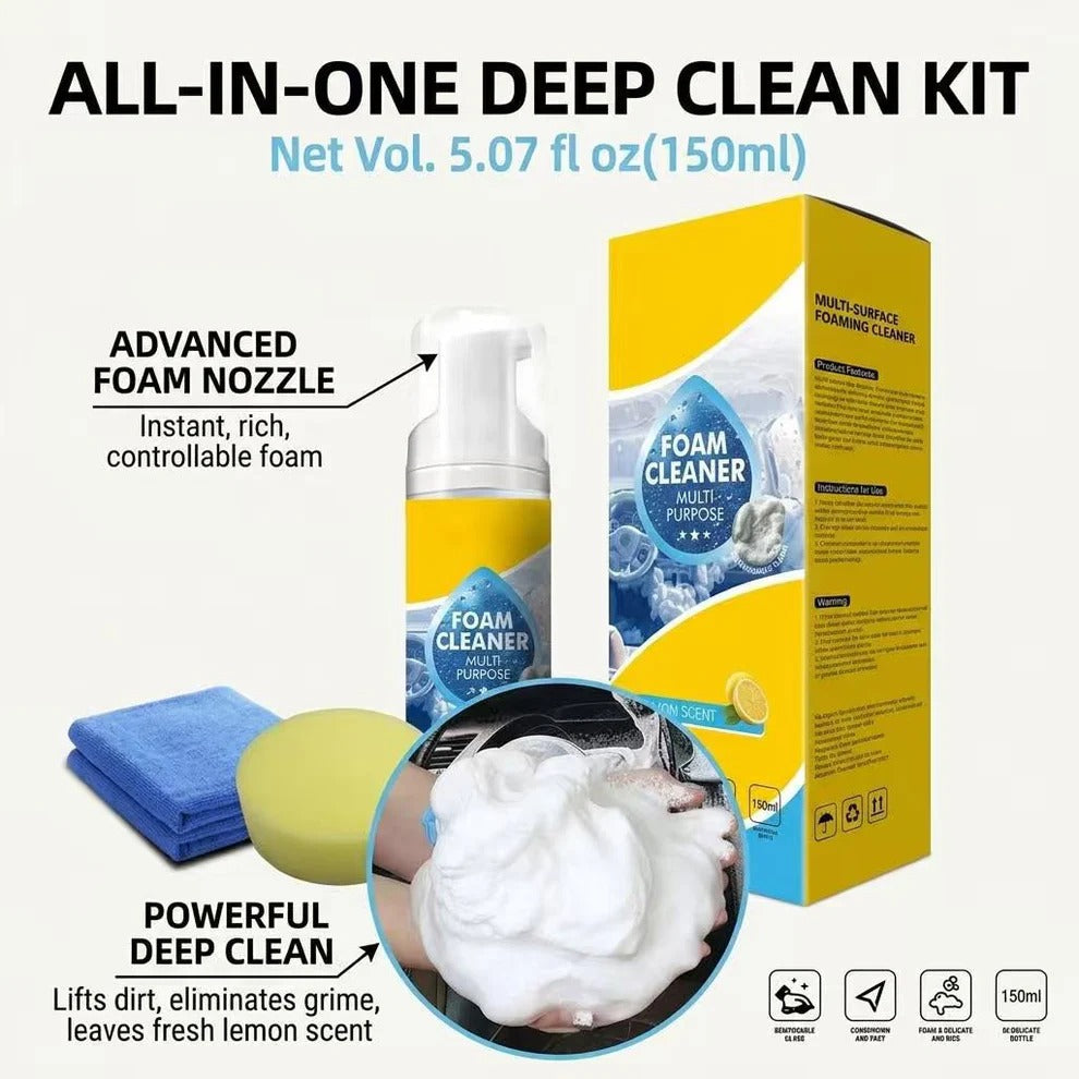 🔥 Last Day 50% OFF — Stop Chasing Drippy Sprays & Watch This Stay-Put Foam Lift Grime From Your Car, Home, Office & RV In One Easy Wipe
