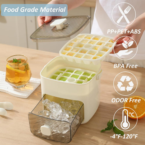 🔥 Summer Sale 50% OFF — Stop Twisting Smelly Ice Trays & Press Once For 48 Fresh Cubes Stored Clean, Sealed & Ready For Every Iced Coffee, Whiskey, Tumbler & Party