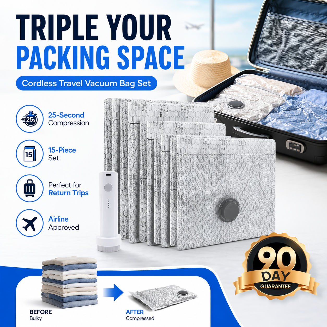 🔥 Last Day 50% OFF — Triple Your Luggage Space With Cordless Vacuum Bags That Compress Clothes Fast & Help Avoid Extra Baggage Fees