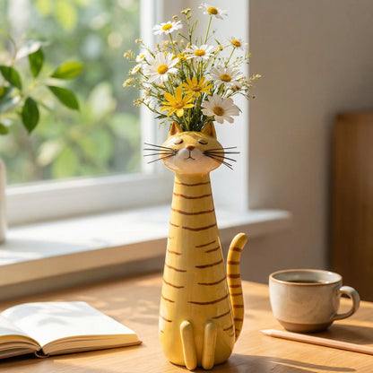 🔥 Final Day! Whisker & Bloom — Hand-Painted Cat Vases — Own Yours Today